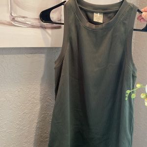 Calia by Carrie Underwood | Calia Ribbed Tank| Color: dark green | Size: M
